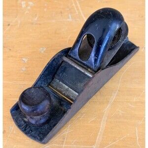 Vintage STANLEY No. 110 Flat Bottom Block Plane w/ Wood Knob - Made in USA